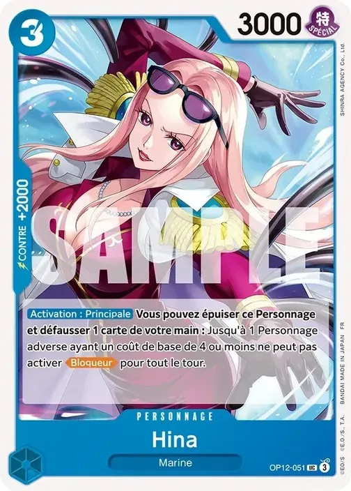 Carte One Piece française OP12-051 Hina