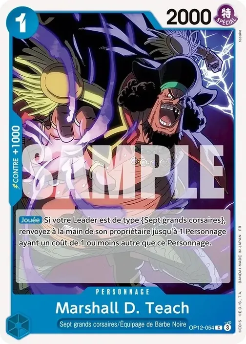 Carte One Piece française OP12-054 Marshall D. Teach