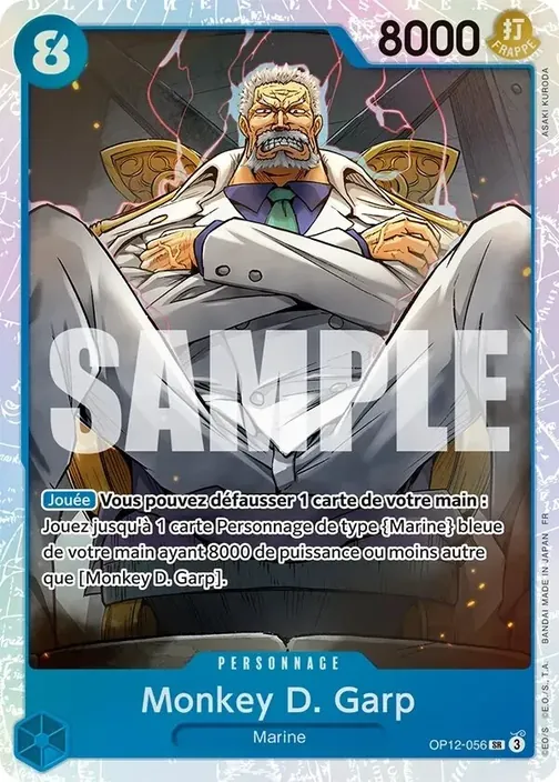Carte One Piece française OP12-056 Monkey D. Garp
