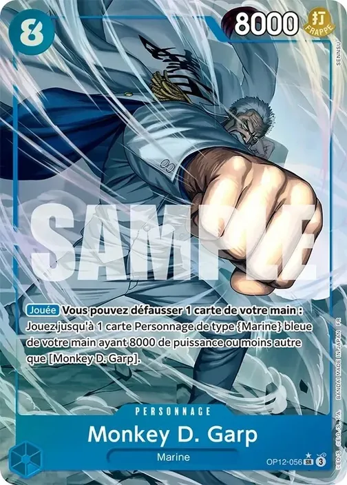 Carte One Piece française OP12-056 Monkey D. Garp (version 2)