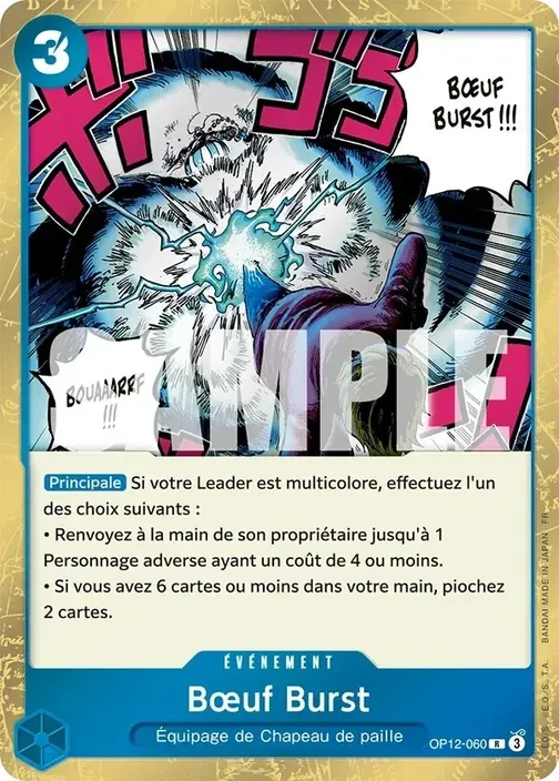 Carte One Piece française OP12-060 Bœuf Burst