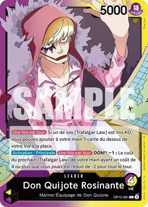 Carte One Piece française OP12-061 Don Quijote Rosinante