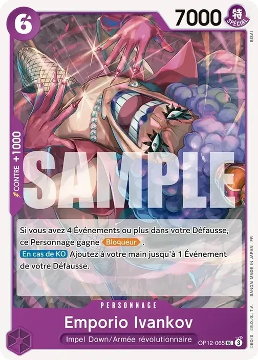 Carte One Piece française OP12-065 Emporio Ivankov