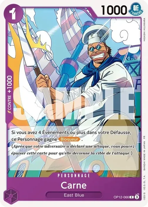 Carte One Piece française OP12-066 Carne
