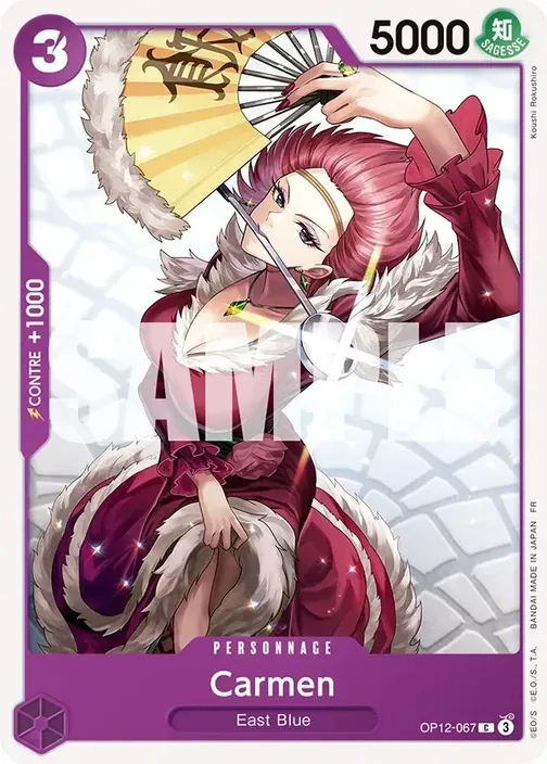 Carte One Piece française OP12-067 Carmen