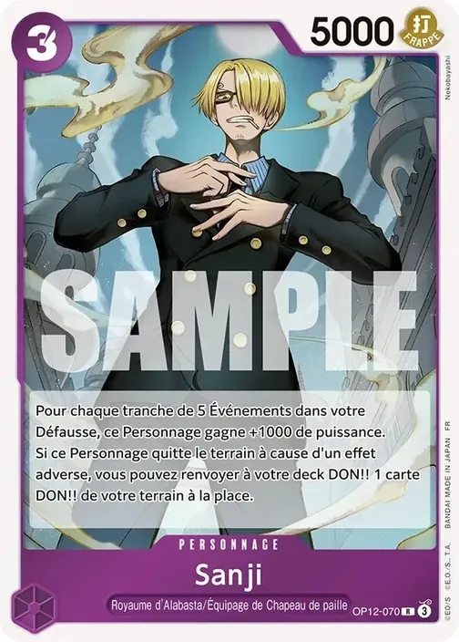 Carte One Piece française OP12-070 Sanji