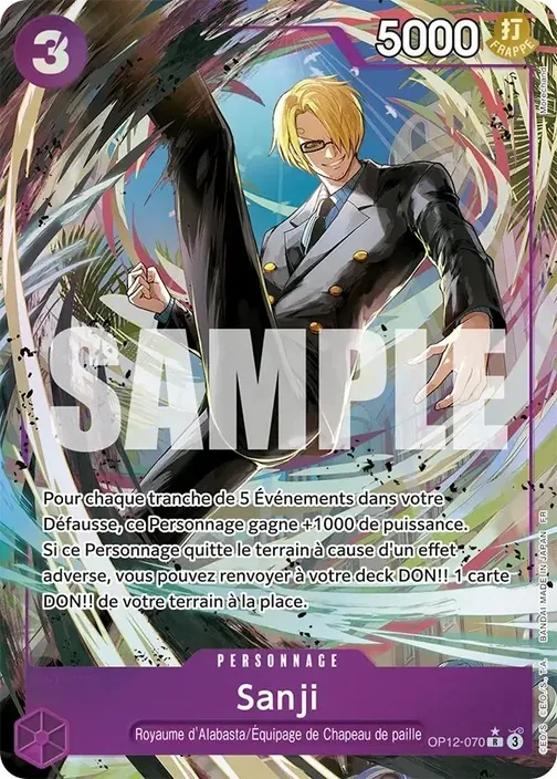 Carte One Piece française OP12-070 Sanji (version 2)