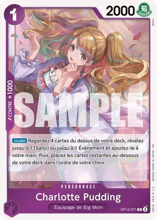 Carte One Piece française OP12-071 Charlotte Pudding