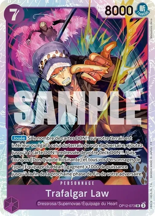 Carte One Piece française OP12-073 Trafalgar Law