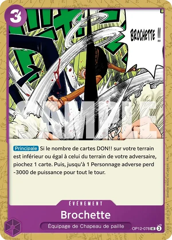 Carte One Piece française Brochette OP12-078 UC