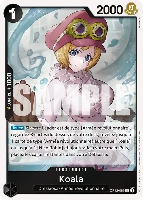 Carte One Piece française OP12-086 Koala