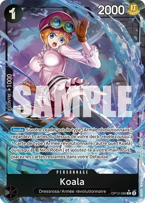 Carte One Piece française OP12-086 Koala (version 2)
