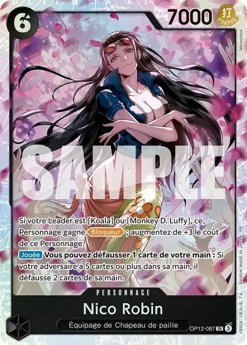 Carte One Piece française OP12-087 Nico Robin