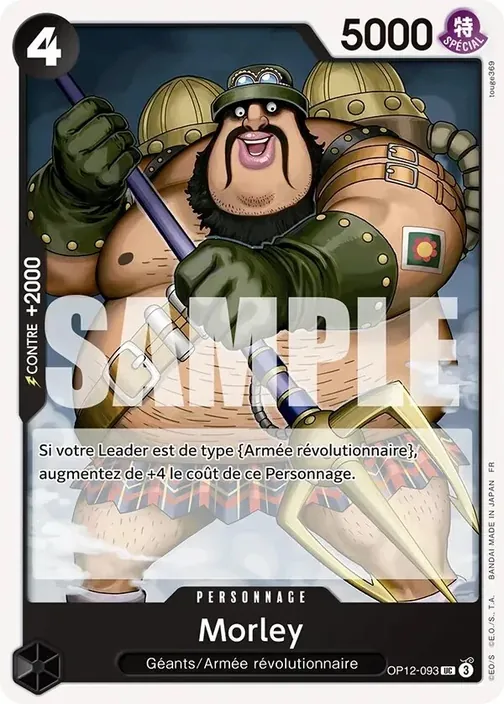Carte One Piece française OP12-093 Morley