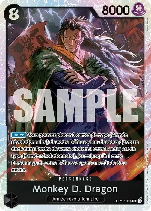 Carte One Piece française OP12-094 Monkey D. Dragon