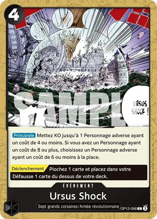 Carte One Piece française OP12-096 Ursus Shock