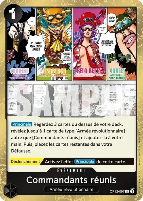 Carte One Piece française OP12-097 Commandants réunis