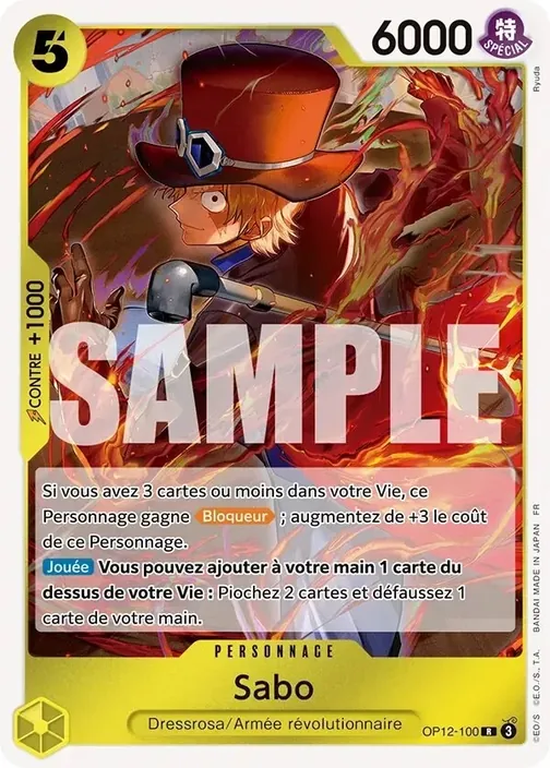 Carte One Piece française OP12-100 Sabo