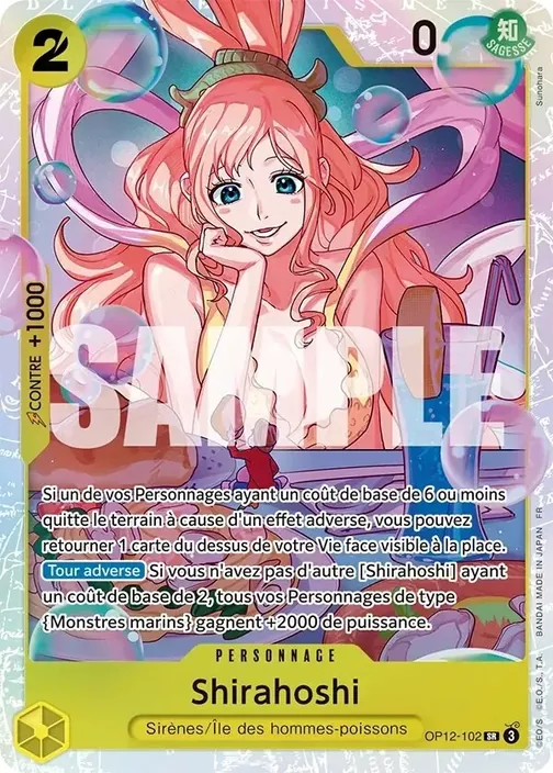 Carte One Piece française OP12-102 Shirahoshi