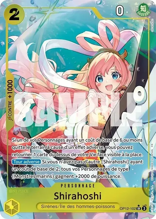 Carte One Piece française OP12-102 Shirahoshi (version 2)