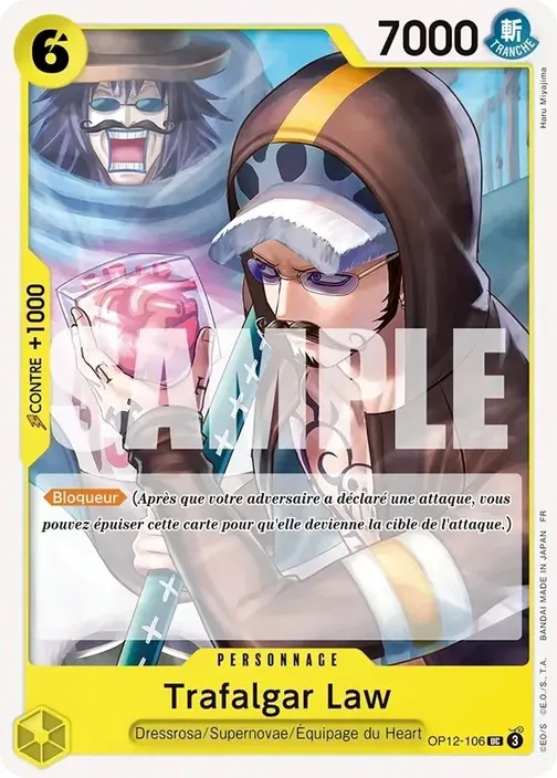 Carte One Piece française OP12-106 Trafalgar Law