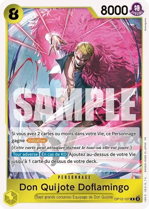 Carte One Piece française OP12-107 Don Quijote Doflamingo