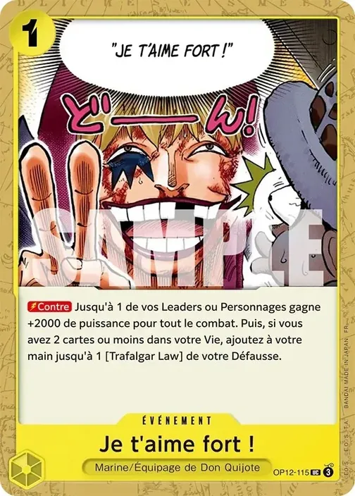 Carte One Piece française OP12-115 Je t'aime fort !