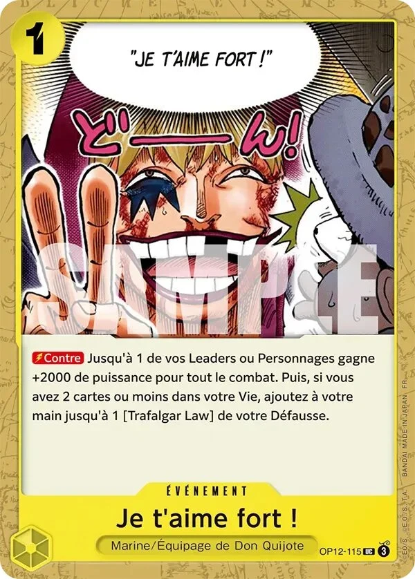 Carte One Piece française Je t'aime fort ! OP12-115 UC