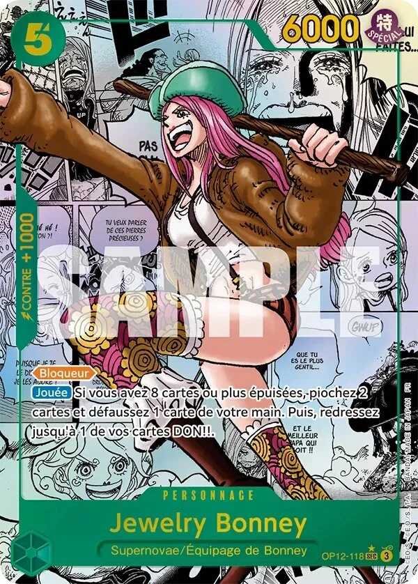 Carte One Piece française Jewelry Bonney OP12-118 SEC