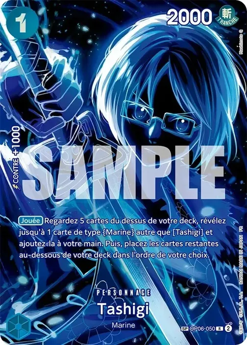 Carte One Piece française OP06-050 Tashigi (version 3)