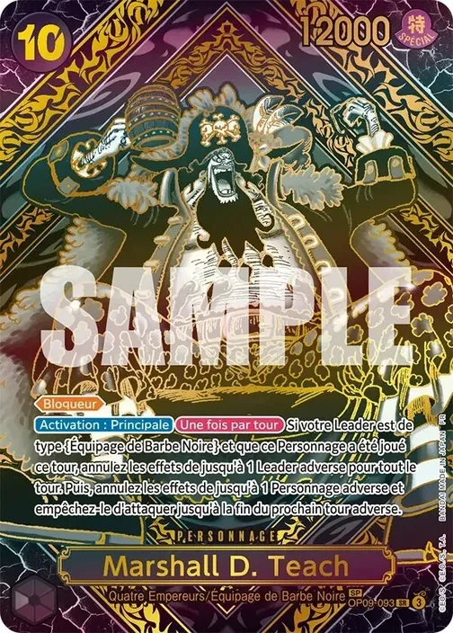 Carte One Piece française OP09-093 Marshall D. Teach (version 5)