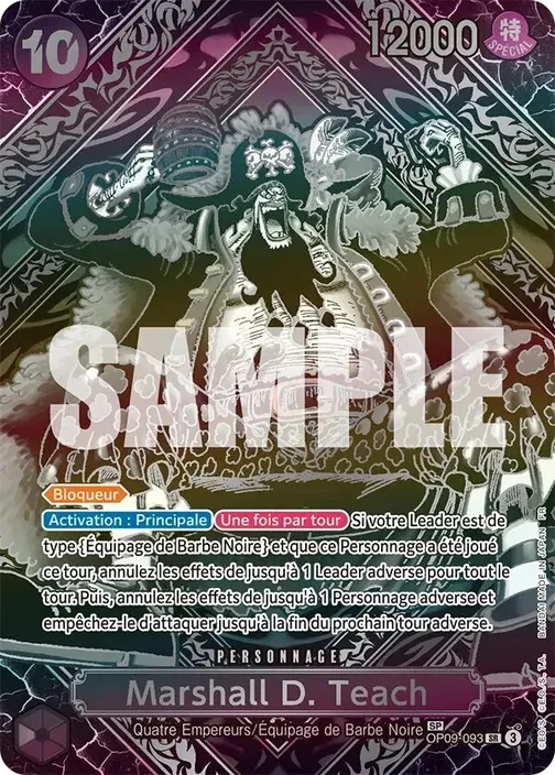 Carte One Piece française OP09-093 Marshall D. Teach (version 6)