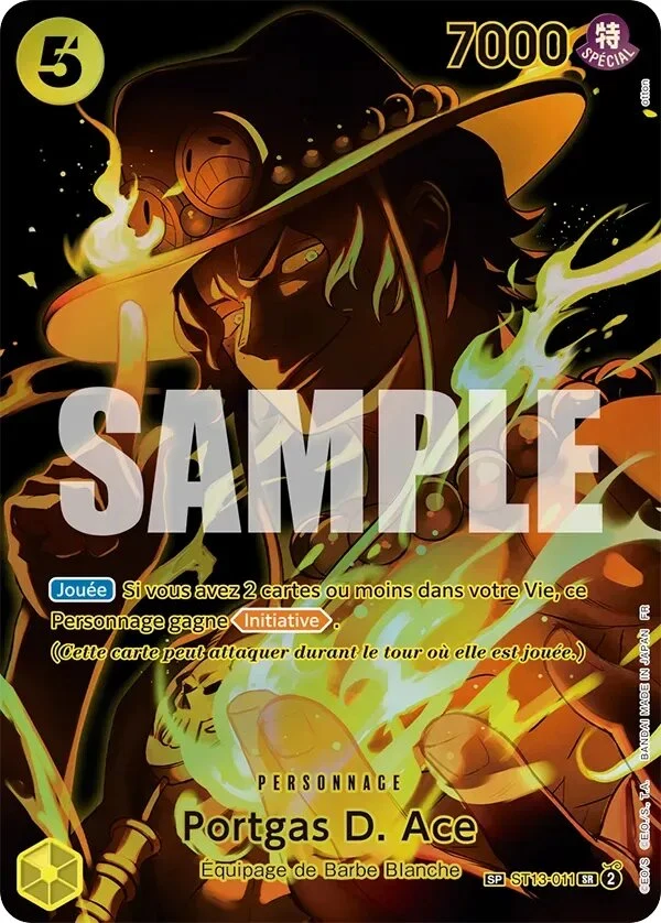 Carte One Piece française Portgas D. Ace ST13-011 SP