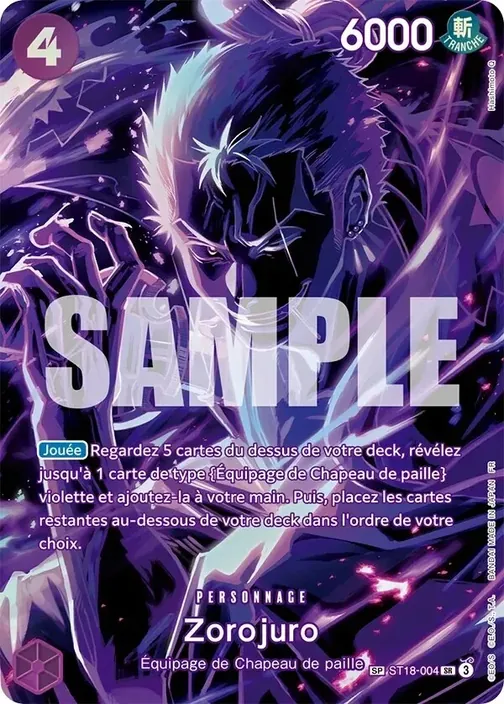 Carte One Piece française ST18-004 Zorojuro (version 3)
