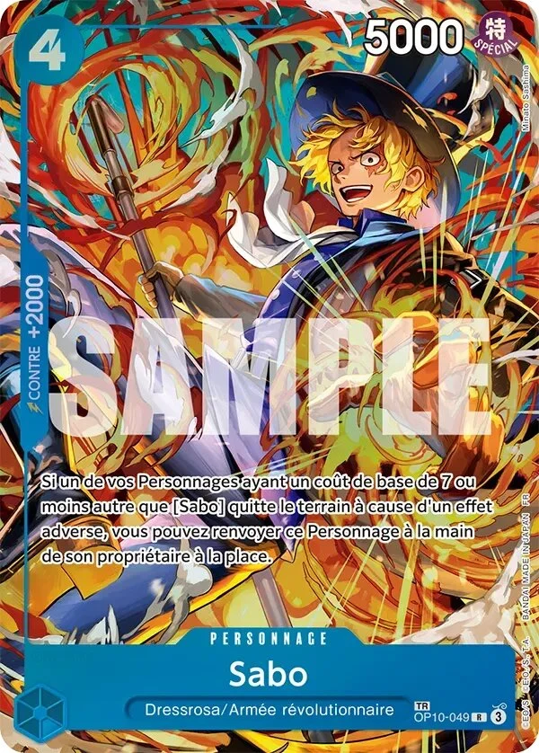 Carte One Piece française Sabo OP10-049 TR