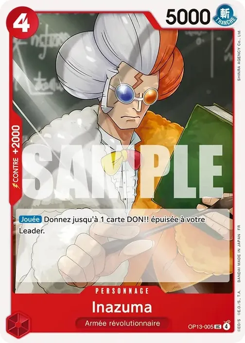 Carte One Piece française OP13-005 Inazuma
