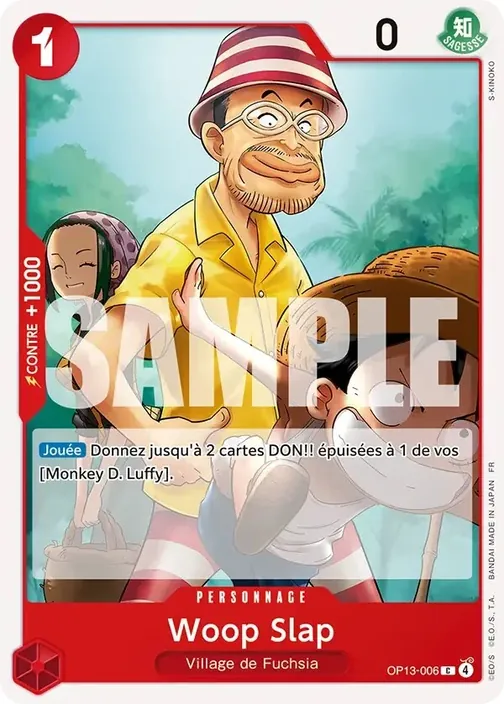 Carte One Piece française OP13-006 Woop Slap