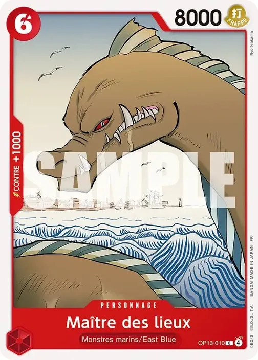 Carte One Piece française OP13-010 Maître des lieux
