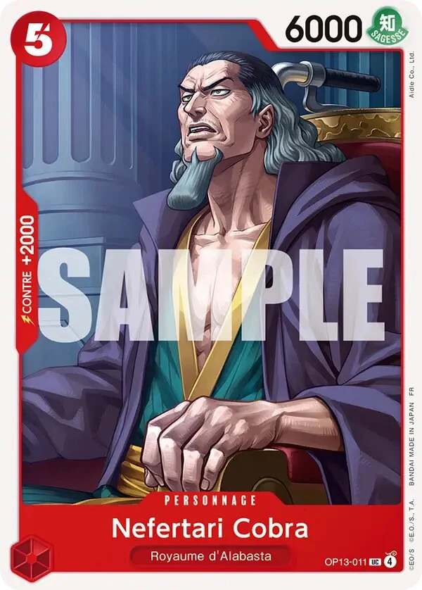 Carte One Piece française Nefertari Cobra OP13-011 UC