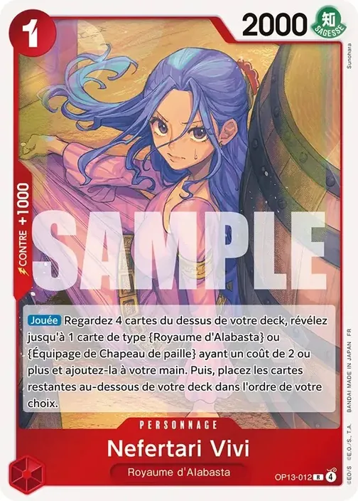 Carte One Piece française OP13-012 Nefertari Vivi