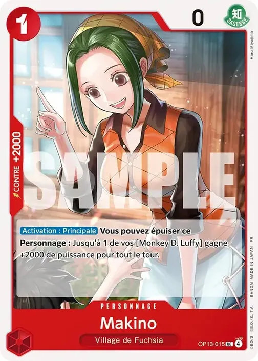 Carte One Piece française OP13-015 Makino
