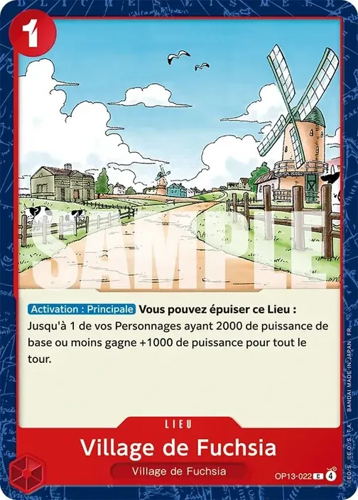 Carte One Piece française OP13-022 Village de Fuchsia
