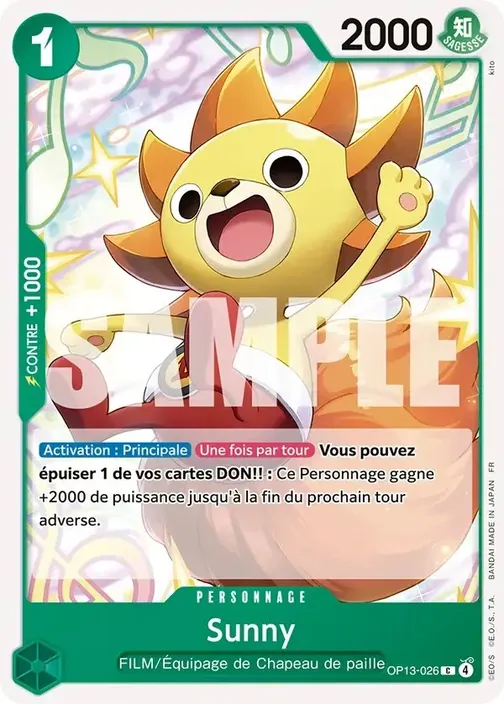 Carte One Piece française OP13-026 Sunny