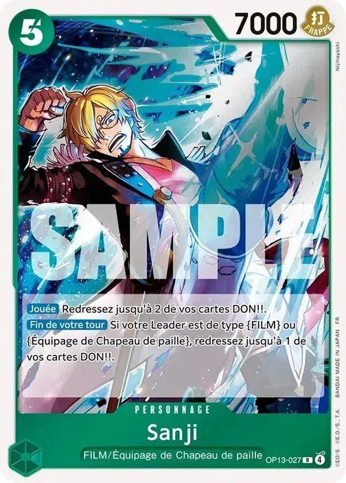 Carte One Piece française OP13-027 Sanji
