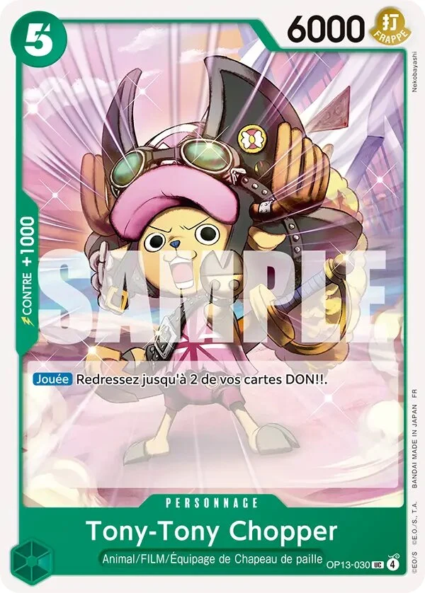 Carte One Piece française Tony-Tony Chopper OP13-030 UC