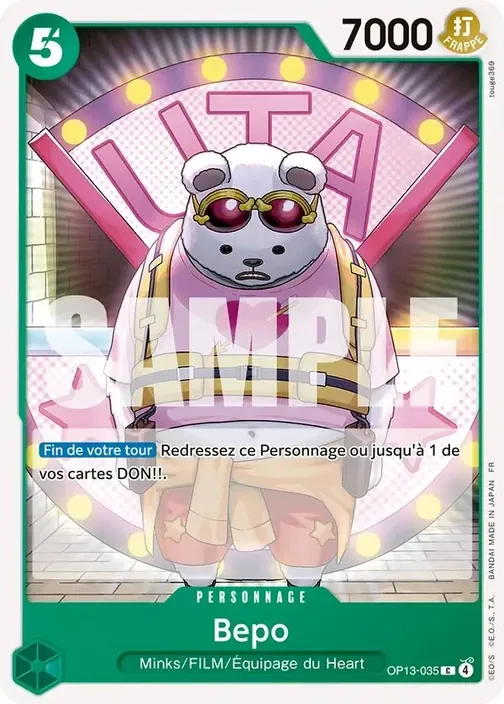Carte One Piece française OP13-035 Bepo