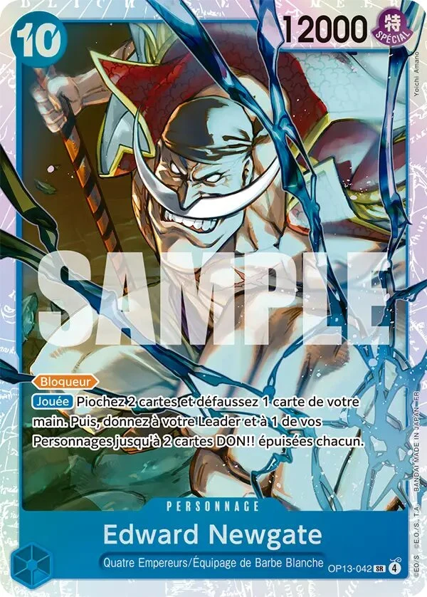 Carte One Piece française Edward Newgate OP13-042 SR
