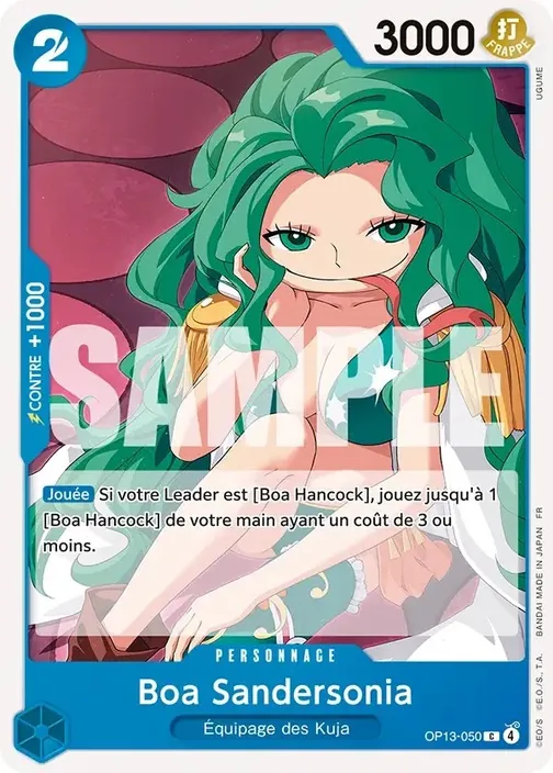 Carte One Piece française OP13-050 Boa Sandersonia
