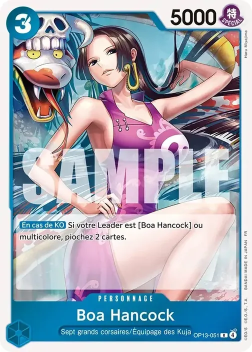 Carte One Piece française OP13-051 Boa Hancock