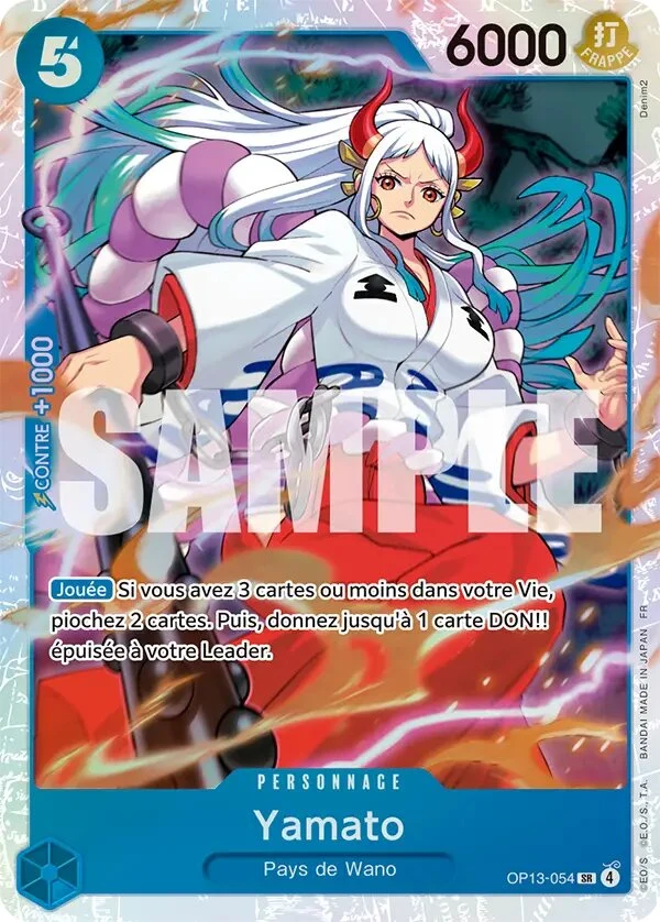 Carte One Piece française Yamato OP13-054 SR